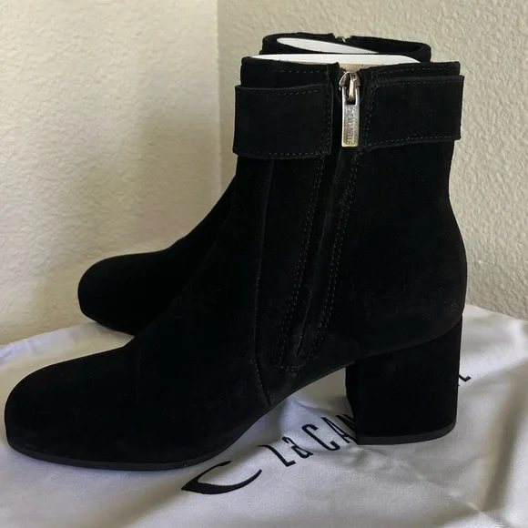 La Canadienne Jesse Black Suede Ankle Boots - Picture 2 of 5